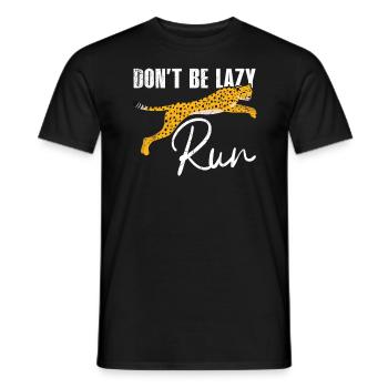 Ne soyez pas paresseux Run Wildlife Zookeeper Cheetah - T-shirt homme - noir - Devant - AI Model Male 178 light (178cm)