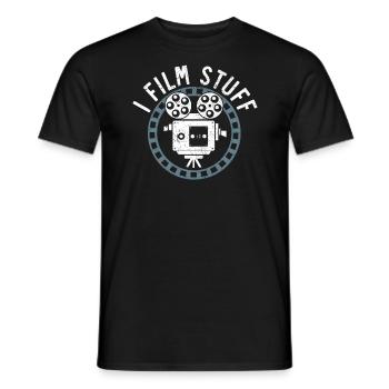 I Film Stuff Filmmaking Cinema Movie Filmmaker - Men's T-Shirt - black - Front - AI Model Male 178 light (178cm)
