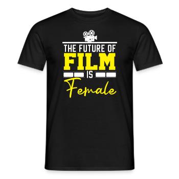 The Future Of Film Is Female Filmmaking Feminist - Men's T-Shirt - black - Front - AI Model Male 178 light (178cm)