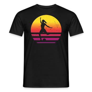 Vrouwenvoetballers Voetbalwedstrijden Heren - Heren T-shirt - zwart - Voor - AI Model Male 178 light (178cm)