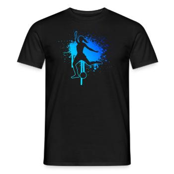 Fussballspielen Fussballer Fussballspieler - Männer T-Shirt - Schwarz - Vorne - AI Model Male 178 light (178cm)