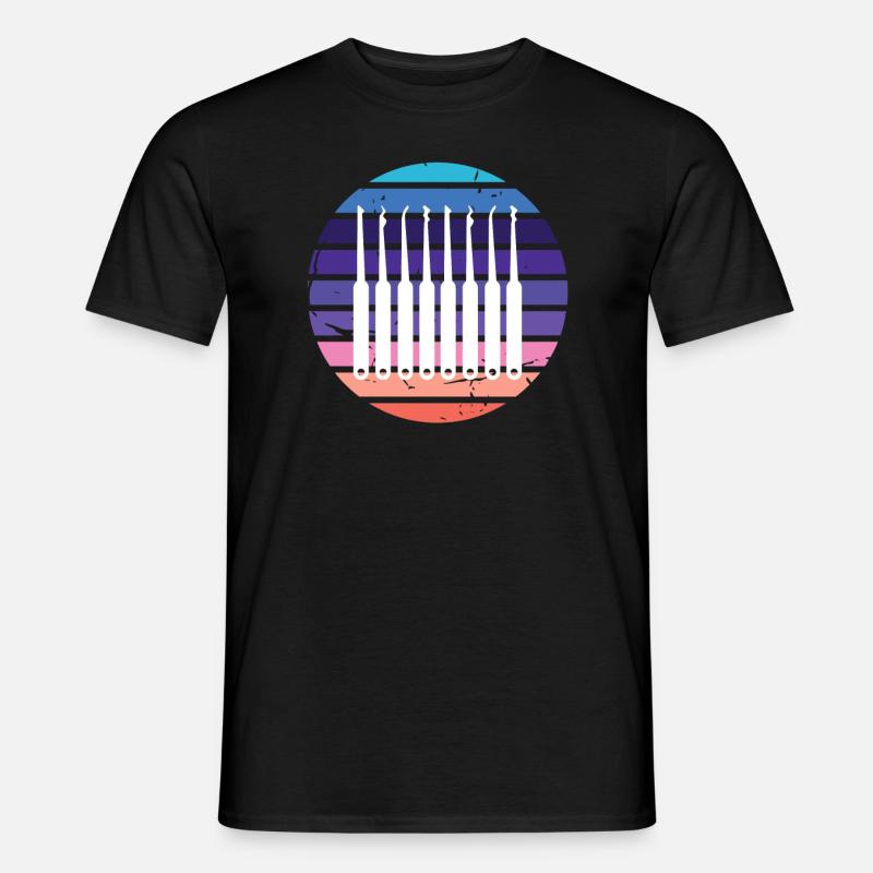 Lockpicking Retro Lockpicking Lockpicker - Männer T-Shirt - Schwarz