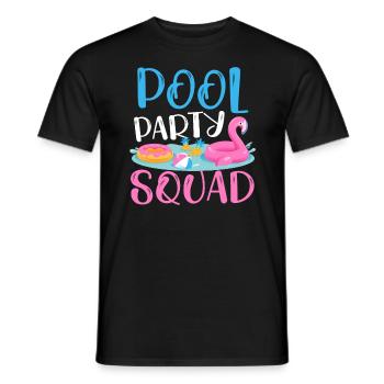 Pool Party Squad Aufblasbarer Kugel-Wasserball - Männer T-Shirt - Schwarz - Vorne - AI Model Male 178 light (178cm)