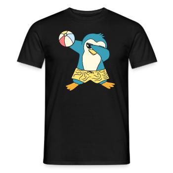 Penguin Pool Party Aufblasbarer Kugel Wasserball - Männer T-Shirt - Schwarz - Vorne - AI Model Male 178 light (178cm)