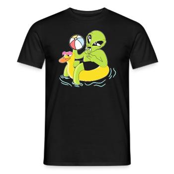 Alien Believer Aufblasbare Kugel Squad Wasserball - Männer T-Shirt - Schwarz - Vorne - AI Model Male 178 light (178cm)