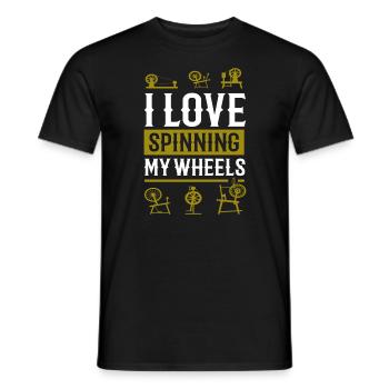 I Love Wheel Spiders - Men's T-Shirt - black - Front - AI Model Male 178 light (178cm)