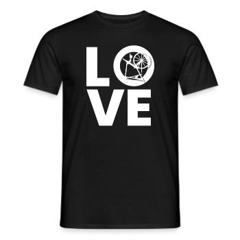 Love Wheel Spiders - Men's T-Shirt - black - Front - AI Model Male 178 light (178cm)
