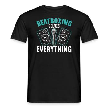 Beatboxing löst alles Beatbox Beatboxer - Männer T-Shirt - Schwarz - Vorne - AI Model Male 178 light (178cm)