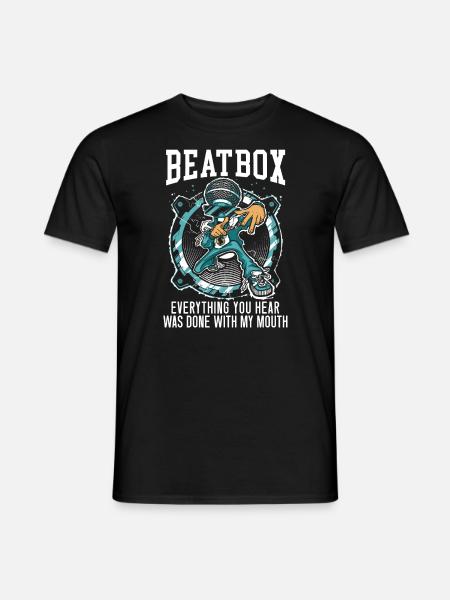 Beatbox Alles wat je hoort is gedaan met mijn mond - Heren T-shirt - zwart