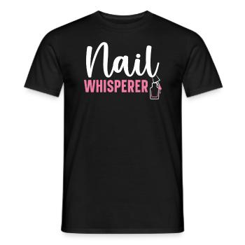 Nail Whisperer Nail Boss Job Manicurist Nail Tech - Men's T-Shirt - black - Front - AI Model Male 178 light (178cm)