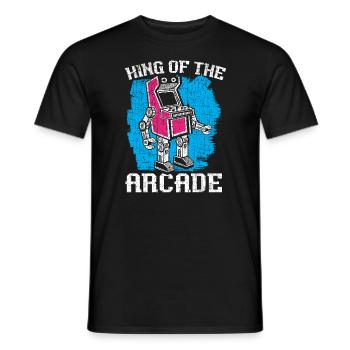 König des Arcade-Gaming-Videospielspieler-Spielers - Männer T-Shirt - Schwarz - Vorne - AI Model Male 178 light (178cm)