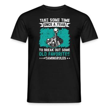Spielregeln Arcade Gamer Geek Videospieler - Männer T-Shirt - Schwarz - Vorne - AI Model Male 178 light (178cm)