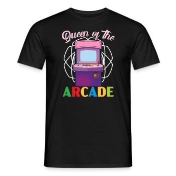 Königin des Arcade-Gaming-Videospielspieler-Spielers - Männer T-Shirt - Schwarz - Vorne - AI Model Male 178 light (178cm)