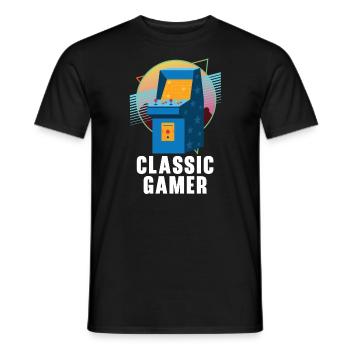 Klassischer Gamer Geek Videospieler Arcade Gaming - Männer T-Shirt - Schwarz - Vorne - AI Model Male 178 light (178cm)