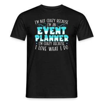 Event Management Organizer Event Planner - Men's T-Shirt - black - Front - AI Model Male 178 light (178cm)