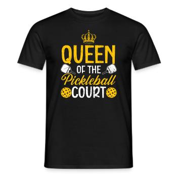 Reine du terrain de pickleball Pickleball Queen - T-shirt homme - noir - Devant - AI Model Male 178 light (178cm)