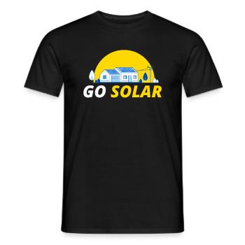 Go Solar Solar Photovoltaïque - T-shirt homme - noir - Devant - AI Model Male 178 light (178cm)