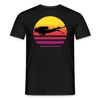 Plongée Femmes Plongeurs En Apnée Plongeurs Plongeurs - T-shirt homme - noir - Devant - AI Model Male 178 light (178cm)