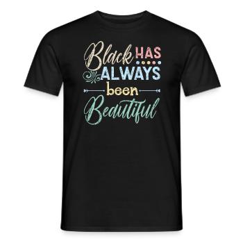 Schwarz war schon immer ein schöner Afroamerikaner - Männer T-Shirt - Schwarz - Vorne - AI Model Male 178 light (178cm)