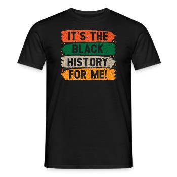 C’est l’histoire des Noirs pour moi Afro-Américain - T-shirt homme - noir - Devant - AI Model Male 178 light (178cm)