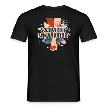 La solidarité est obligatoire Mois de l’histoire des Noirs - T-shirt homme - noir - Devant - AI Model Male 178 light (178cm)