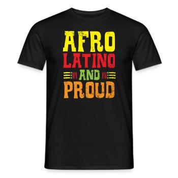 Afro Latino And Proud Black History Month - Men's T-Shirt - black - Front - AI Model Male 178 light (178cm)