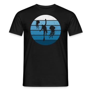 Damen Tauchen Scuba Diver Diver Free Dive - Männer T-Shirt - Schwarz - Vorne - AI Model Male 178 light (178cm)
