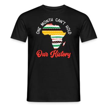 Ein Monat kann unsere Geschichte nicht halten Black Pride - Männer T-Shirt - Schwarz - Vorne - AI Model Male 178 light (178cm)