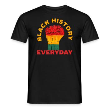 Schwarze Geschichte Alltag Afroamerikaner Melanin - Männer T-Shirt - Schwarz - Vorne - AI Model Male 178 light (178cm)