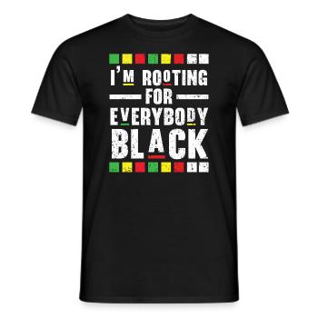 Ich verwurzele mich für jeden schwarzen Afroamerikaner - Männer T-Shirt - Schwarz - Vorne - AI Model Male 178 light (178cm)