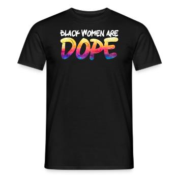 Les femmes noires sont le Mois de l’histoire des Noirs Afro - T-shirt homme - noir - Devant - AI Model Male 178 light (178cm)