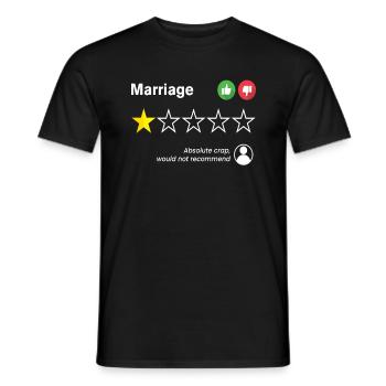 Marriage Rating Absolute Crap Scheidung - Männer T-Shirt - Schwarz - Vorne - AI Model Male 178 light (178cm)