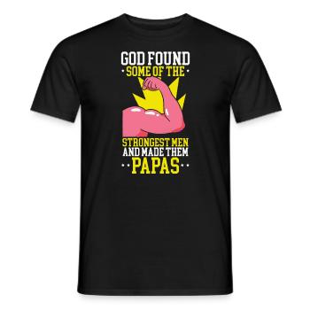 Fathers Day Papa Best Dad Ever Fatherhood Daddy - Men's T-Shirt - black - Front - AI Model Male 178 light (178cm)