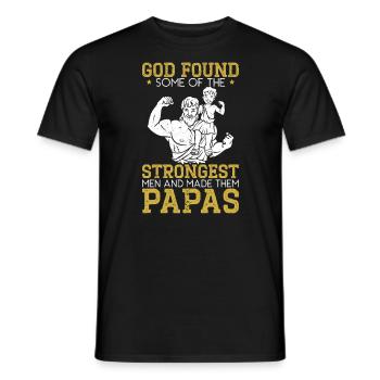 Fathers Day Papa Best Dad Ever Fatherhood Daddy - Men's T-Shirt - black - Front - AI Model Male 178 light (178cm)