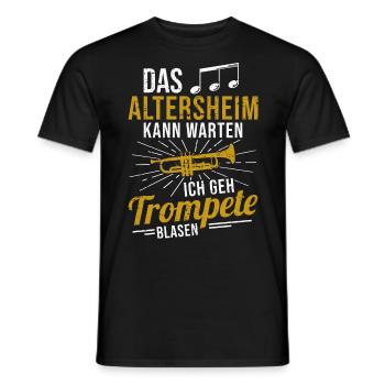 Trompete Musiker Trompeter Orchester Blasmusik - Männer T-Shirt - Schwarz - Vorne - AI Model Male 178 light (178cm)