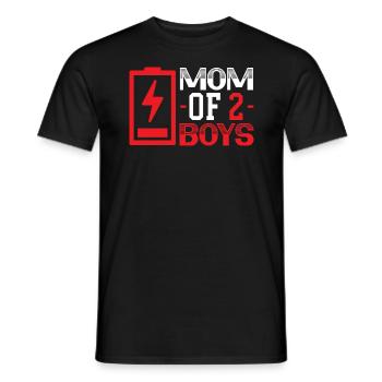 Mom Of 2 Boys Motherhood Best Mama Mothers Day - Men's T-Shirt - black - Front - AI Model Male 178 light (178cm)