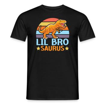 Lil Bro Saurus Meilleur Frère De Tous les Temps Brotherhood Dinosaure - T-shirt homme - noir - Devant - AI Model Male 178 light (178cm)