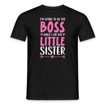 Va être le patron puisque je suis la petite sœur - T-shirt homme - noir - Devant - AI Model Male 178 light (178cm)