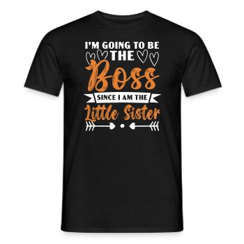 Va être le patron puisque je suis la petite sœur - T-shirt homme - noir - Devant - AI Model Male 178 light (178cm)
