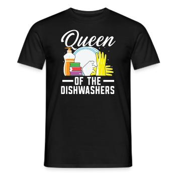 Reine de la profession de lave-vaisselle - T-shirt homme - noir - Devant - AI Model Male 178 light (178cm)