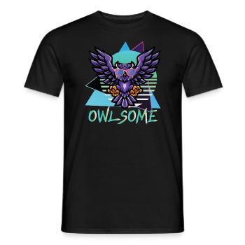 Eulenartiger Eulenliebhaber Nachtaktiver Vogel Eulenflüsterer - Männer T-Shirt - Schwarz - Vorne - AI Model Male 178 light (178cm)