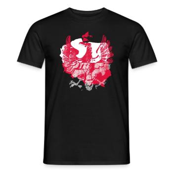 Polen Polnisch Adler Flagge - Männer T-Shirt - Schwarz - Vorne - AI Model Male 178 light (178cm)