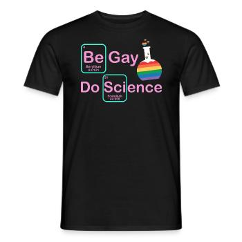 Be Gay Do Science Humour LGBT et Chimie - T-shirt homme - noir - Devant - AI Model Male 178 light (178cm)