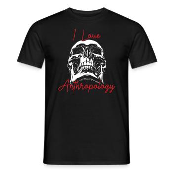 Love Anthropology Science Prehistoric Archaeology - Men's T-Shirt - black - Front - AI Model Male 178 light (178cm)