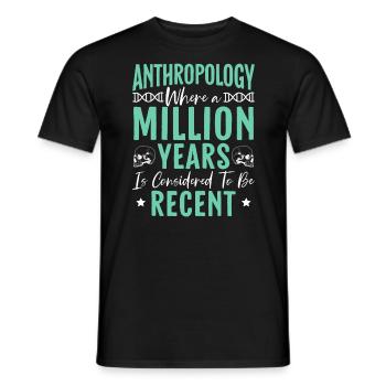 Où un million d’années est considéré comme récent - T-shirt homme - noir - Devant - AI Model Male 178 light (178cm)