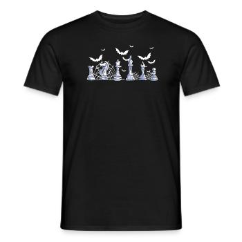 Pièces d’échecs - T-shirt homme - noir - Devant - AI Model Male 178 light (178cm)