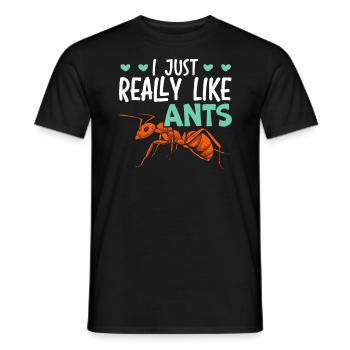 J’aime vraiment les fourmis Insect Ant Whisperer - T-shirt homme - noir - Devant - AI Model Male 178 light (178cm)