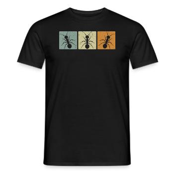 Retro Ant Whisperer Ant Lover Insect World Ant Day - Men's T-Shirt - black - Front - AI Model Male 178 light (178cm)