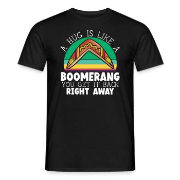 Boomerang Lover Throw Sport Aboriginal Australier - Männer T-Shirt - Schwarz - Vorne - AI Model Male 178 light (178cm)