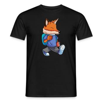 Fuchs Rentrée des classes - T-shirt homme - noir - Devant - AI Model Male 178 light (178cm)
